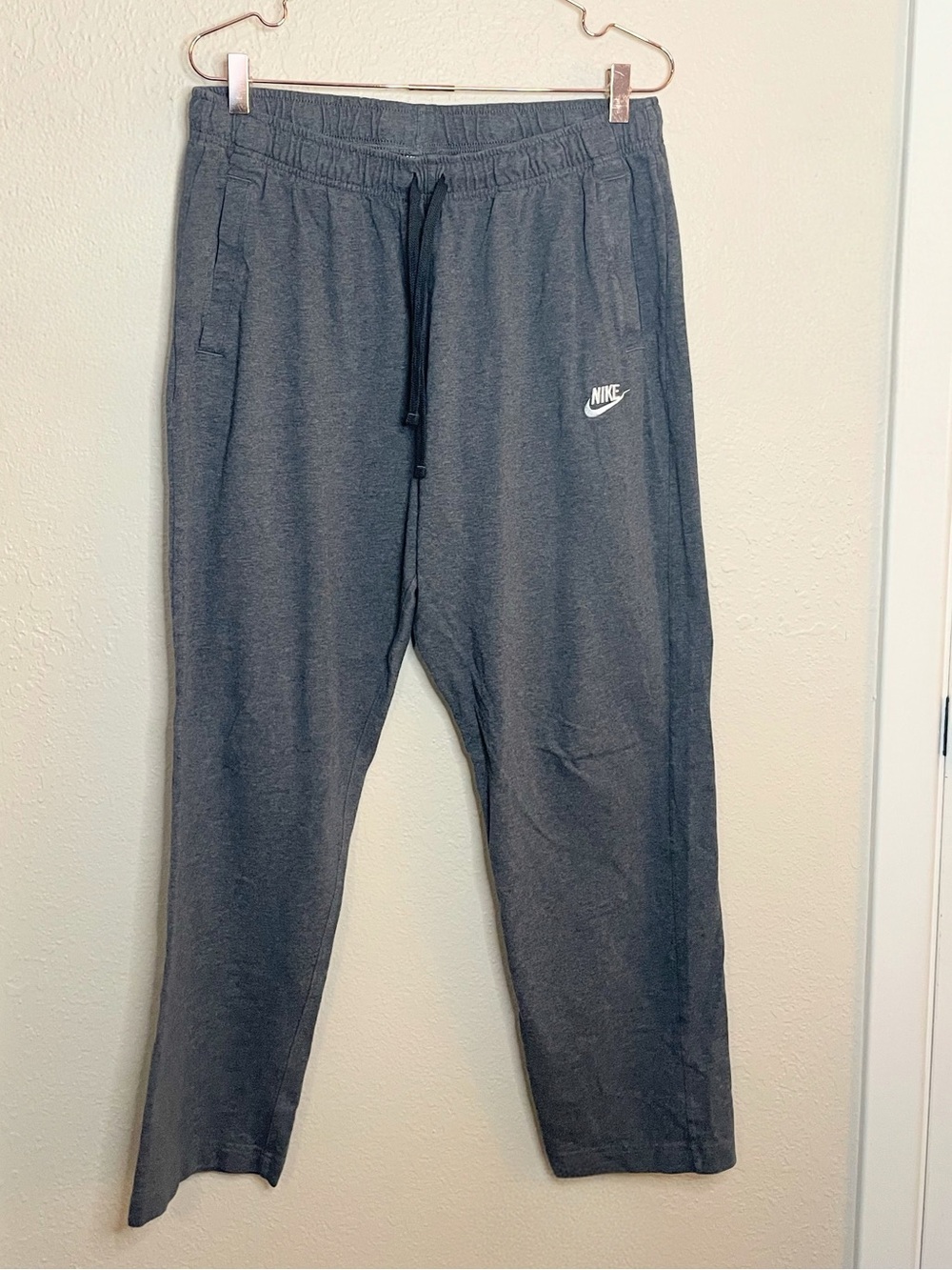 Nike Men’s Gray Cotton Jersey Pants XL
